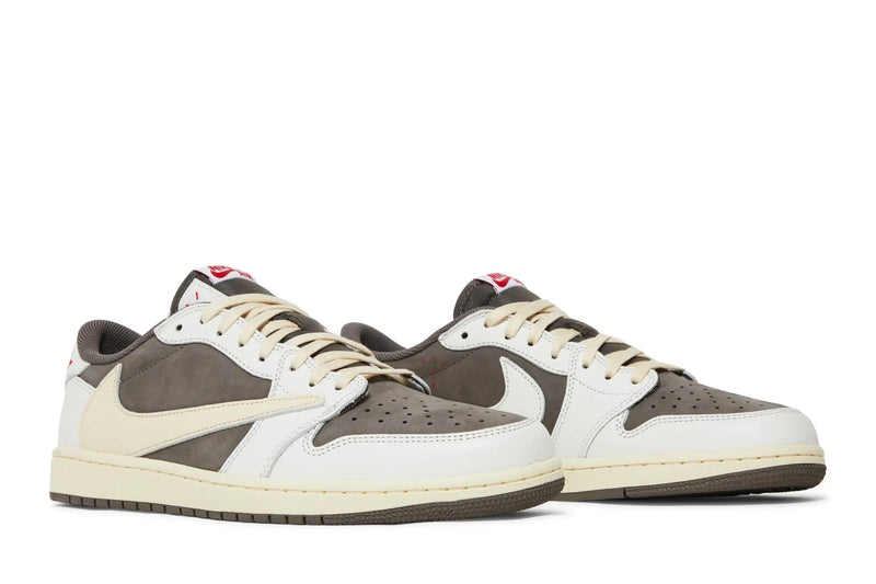 Travis Scott x Air Jordan 1 Retro Low OG 'Reverse Mocha' – Cactus Jack Collab in Mocha Brown & Sail with Reverse Swoosh