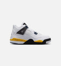 Air Jordan 4 Retro Rare Air Tour Yellow Preschool Lifestyle Shoe – White/Dark Blue Grey/Black/Tour Yellow